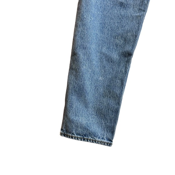 Levi's 501CT Mended High Rise Custom Tapered Blue Button Fly Denim Jeans 32 - Picture 10 of 16